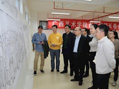 【喜迎建党百年】学校领导检查指导庆祝建党百年主题美术长卷创作工作