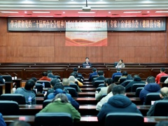 m88明昇党委书记刘伯贤在德保县宣讲党的二十届四中全会精神